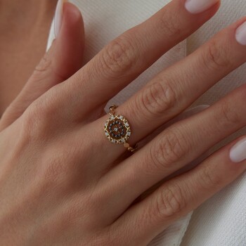 Black Flower Yüzük - Alen (1)