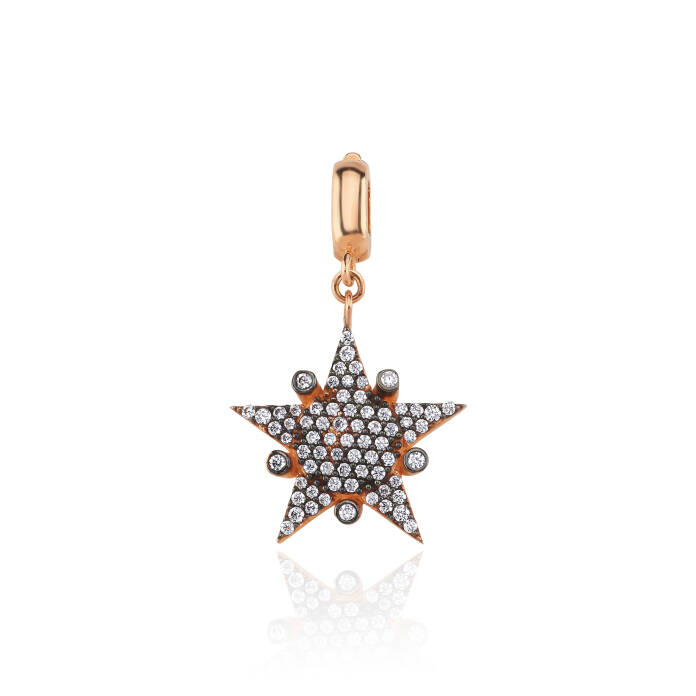 Black Spot Star Kolye Ucu - 1