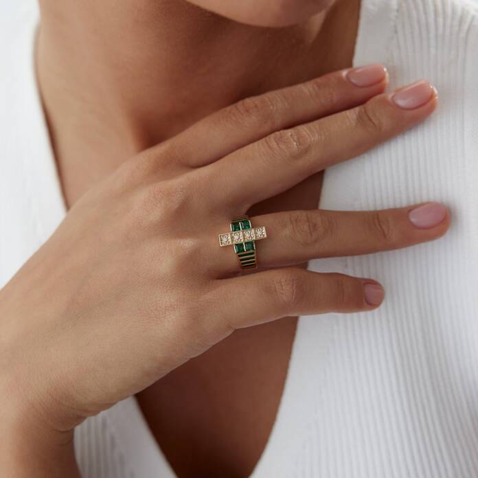 Bloom Green Yüzük - 1