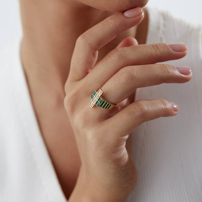 Bloom Green Yüzük - 2