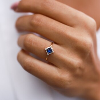 Blue Star Yüzük - Cemart