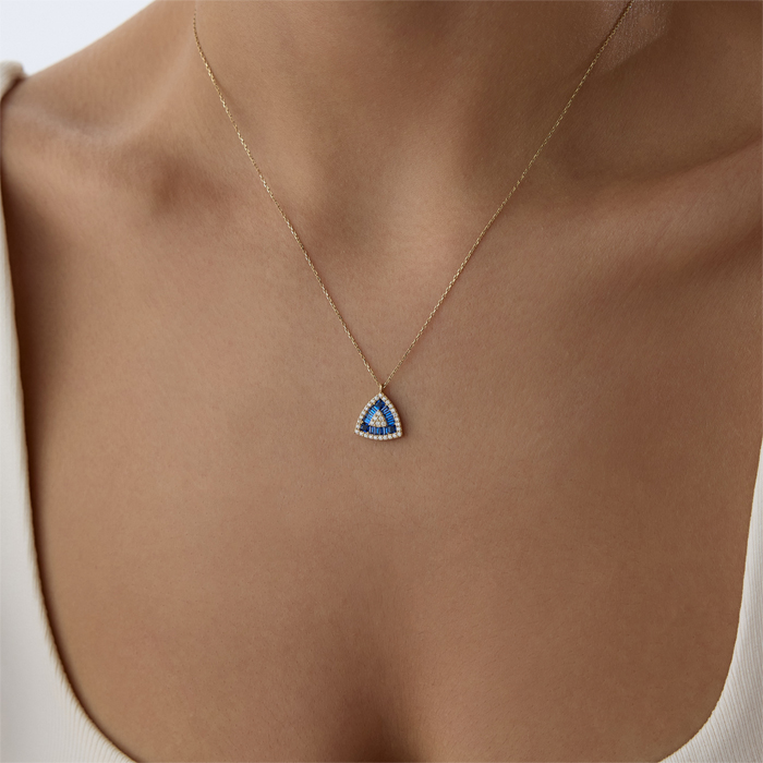 Blue Trapez Kolye - 2