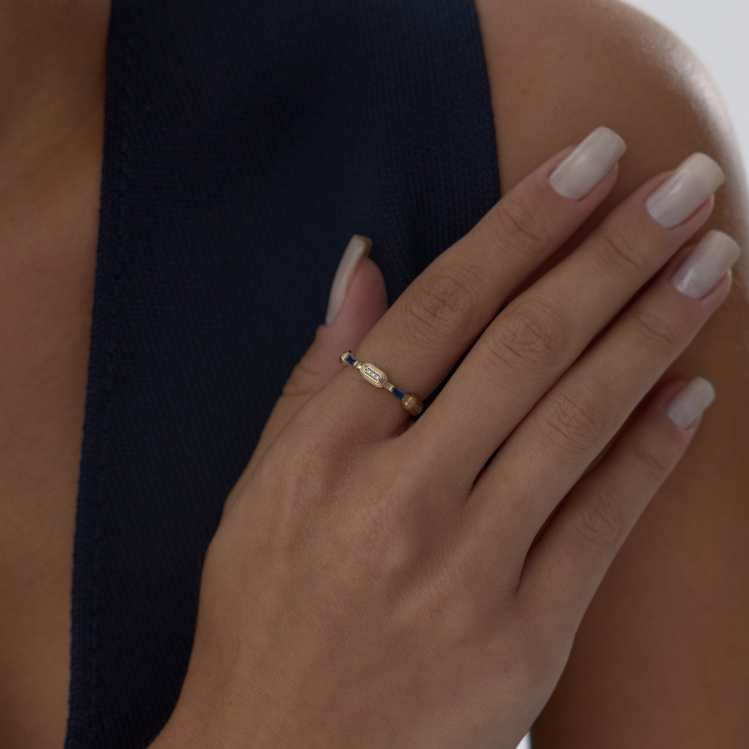 Blue Vera Axis Yüzük - 2