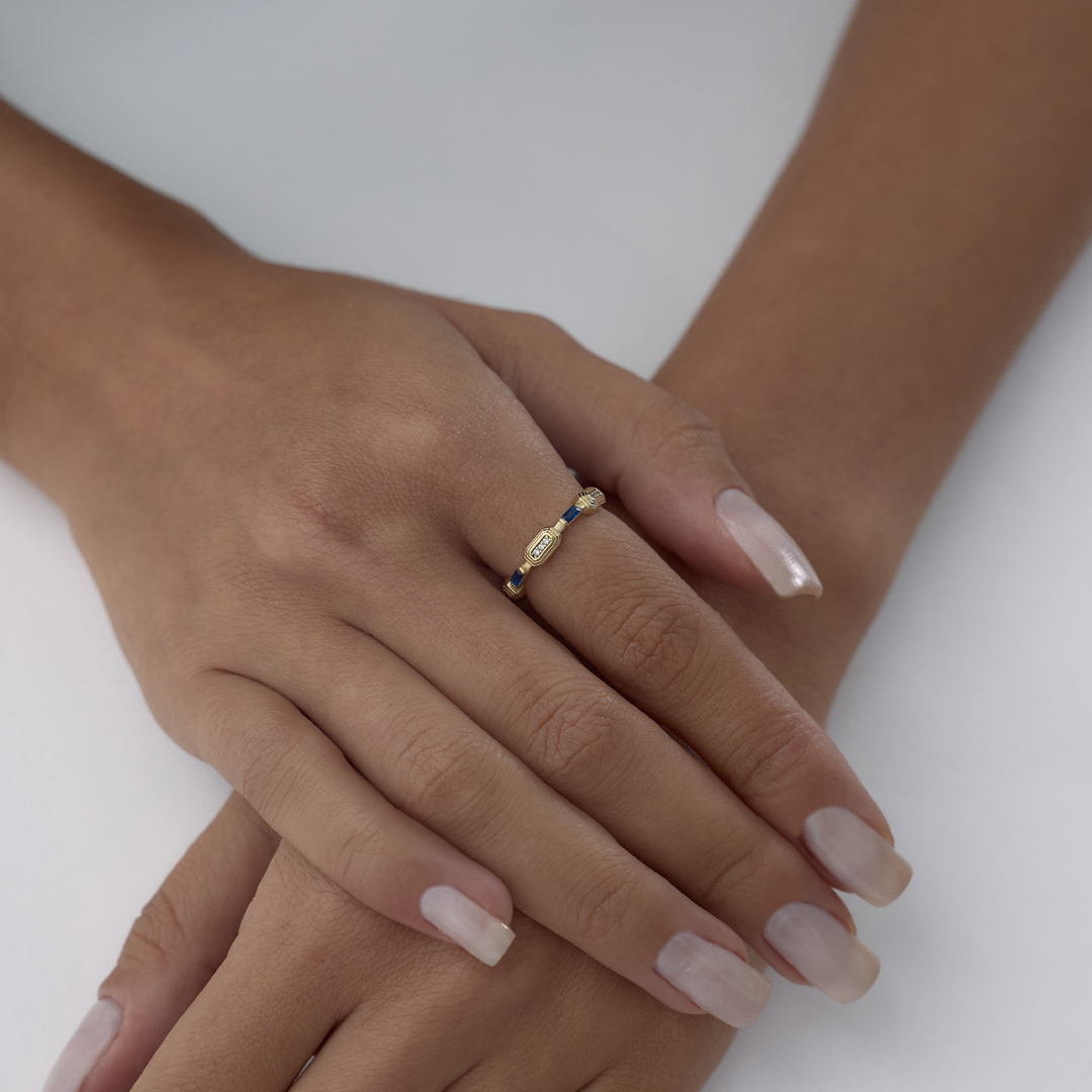 Blue Vera Axis Yüzük - 3