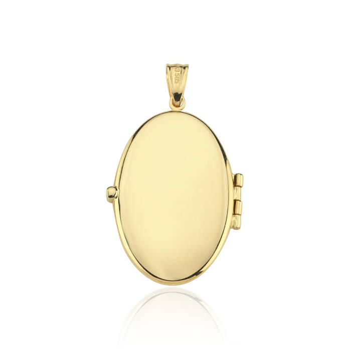 Bold Oval Kapaklı Kolye Ucu - 1