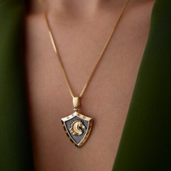 Bold Shield Kolye - Koçak