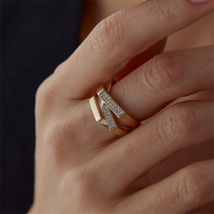 Stick Block Yüzük - Mazi