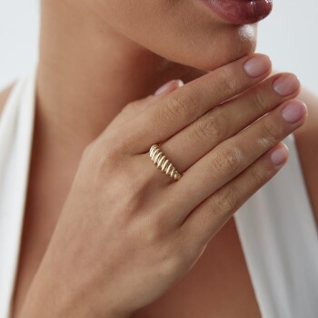 Bold Tırtıl Yüzük - Nüans