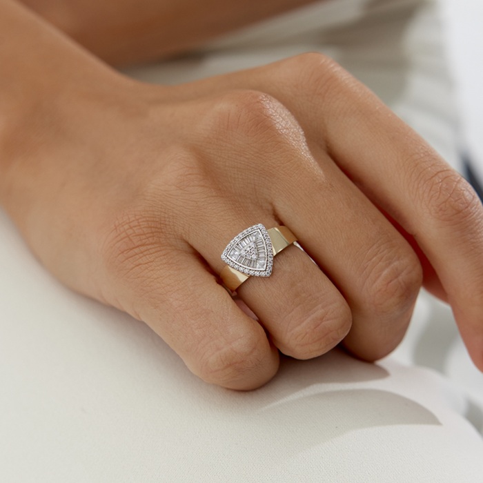 Bold Trapez Yüzük - Cemart (1)