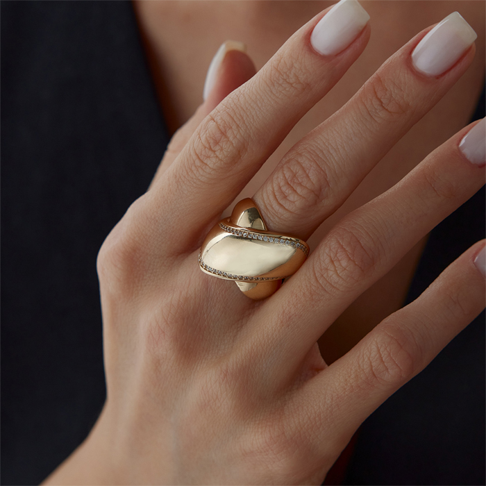 Bold X Yüzük - Mg Gold (1)