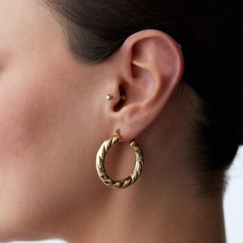 Bombe Burgu Halka Küpe - Tuana