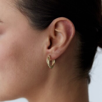 Bombe İkili Halka Küpe - Dilmener