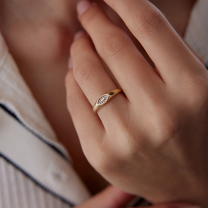 Bombe Taşlı Yüzük - Alen