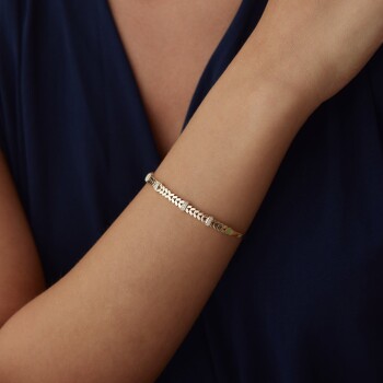 Buğday Taş Detaylı Kelepçe - Özer (1)