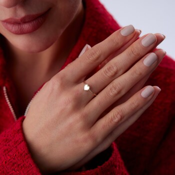 Burgu Çerçeve Kalp Yüzük - Alen (1)