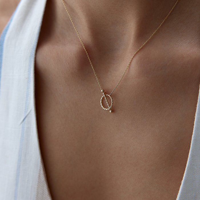 Burgulu Charm Halkası Kolye - RİTİM (1)