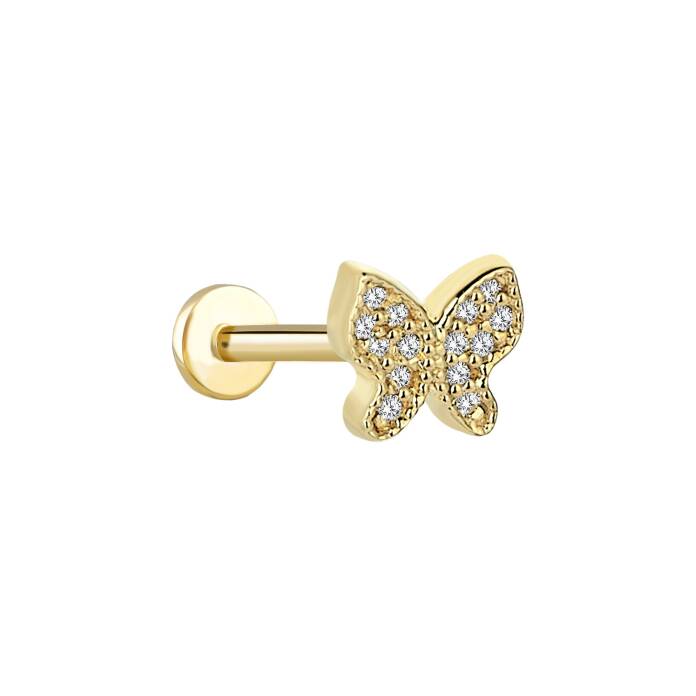 Butterfly Tragus Piercing - 1