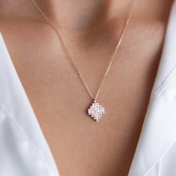 Büyük Puzzle Kolye - Rayna