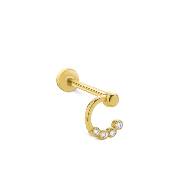 C Taşlı Tragus Piercing - Alen