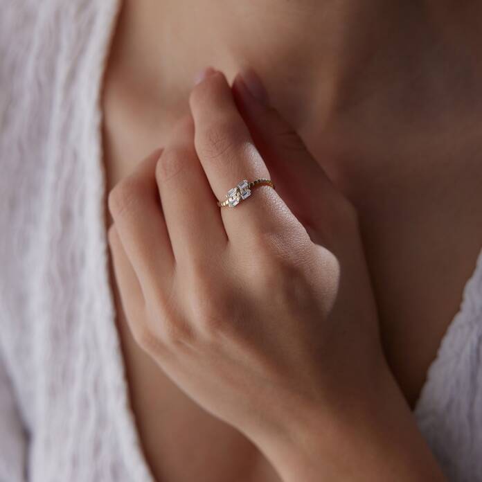 Çapraz Bagetli Yüzük - 1