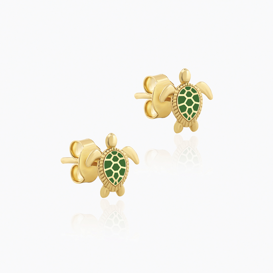 Caretta Caretta Vidalı Çocuk Küpesi - 1