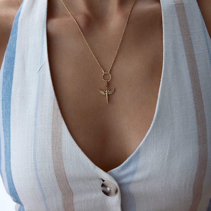 Charm Halkalı Mikail Kılıcı Kolye - 3