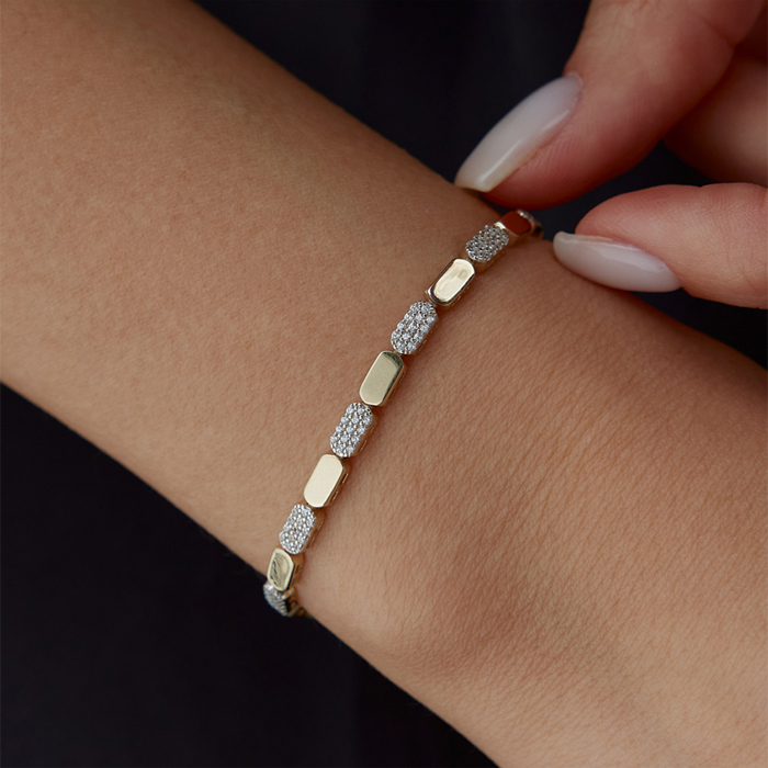 Chocolate Taşlı Bileklik - Rayna