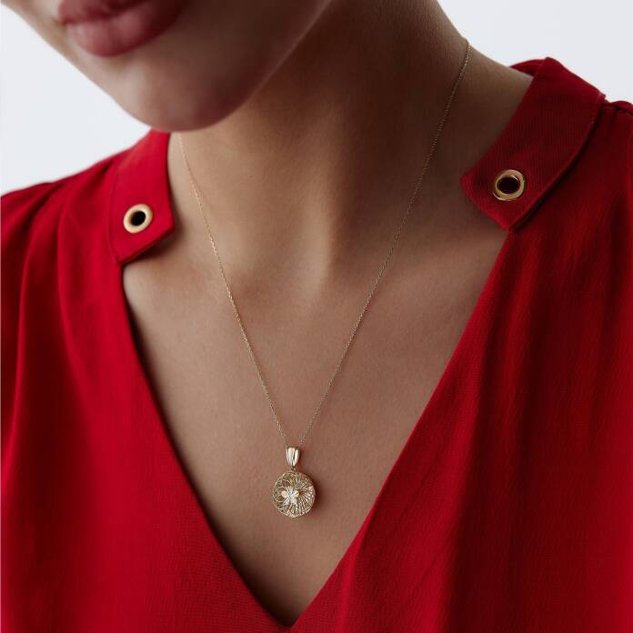 Çiçek Kafes Kolye - 1