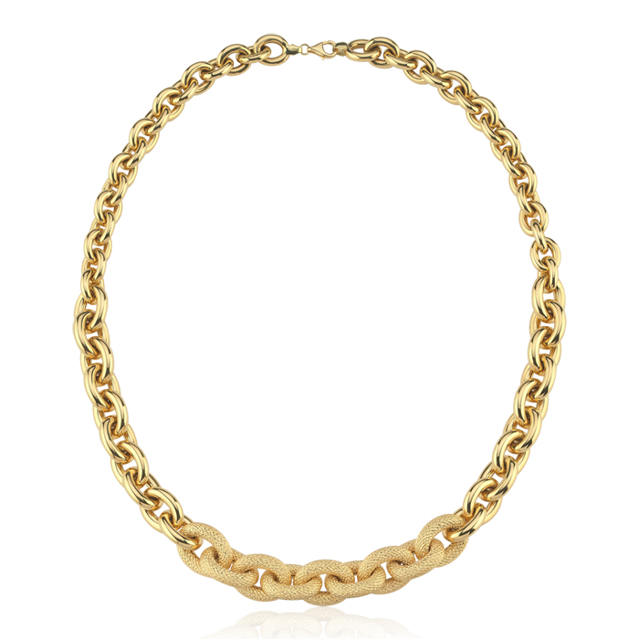 Çift Dokulu Modern Zincir Set - Tuana