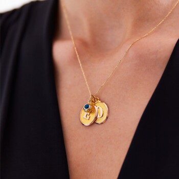 Çift Harf Kolye - Özçelik