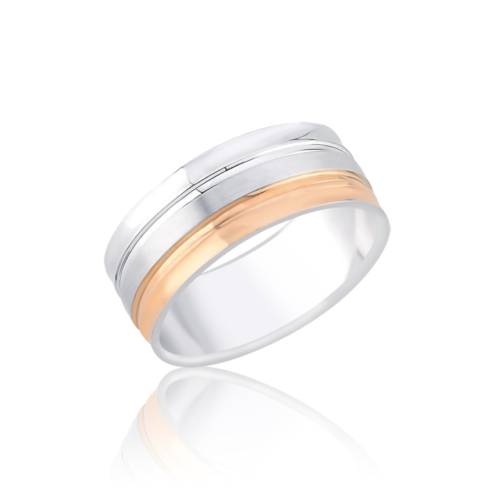 Çift Renk Erkek Alyans - Haskar