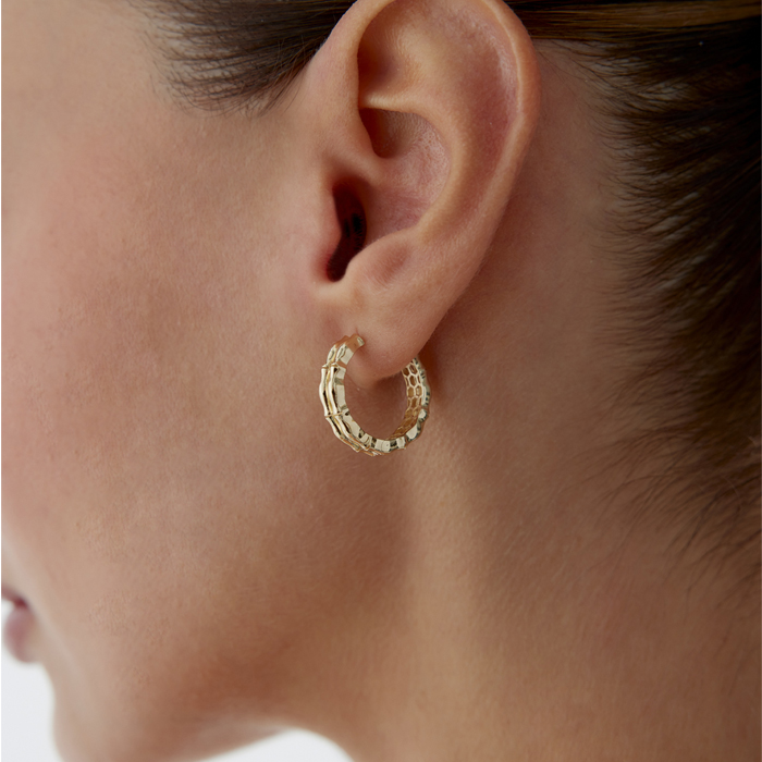 Çift Sıra Kemik Küpe - Rayna (1)