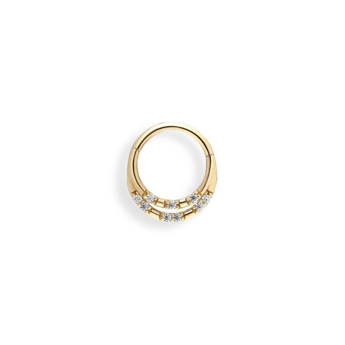 Çift Sıra Taşlı Helix Piercing - 2