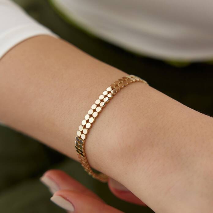 Çift Sıra Yuvarlak Desen Bileklik - 2