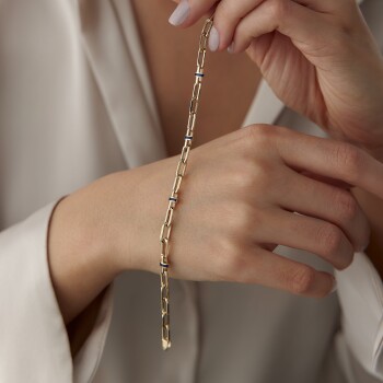 Çift Taraflı Taşlı Mineli Ataç Bileklik - Mazi (1)