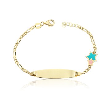 Çift Yıldız Figaro Zincir Çocuk Künyesi - Melike