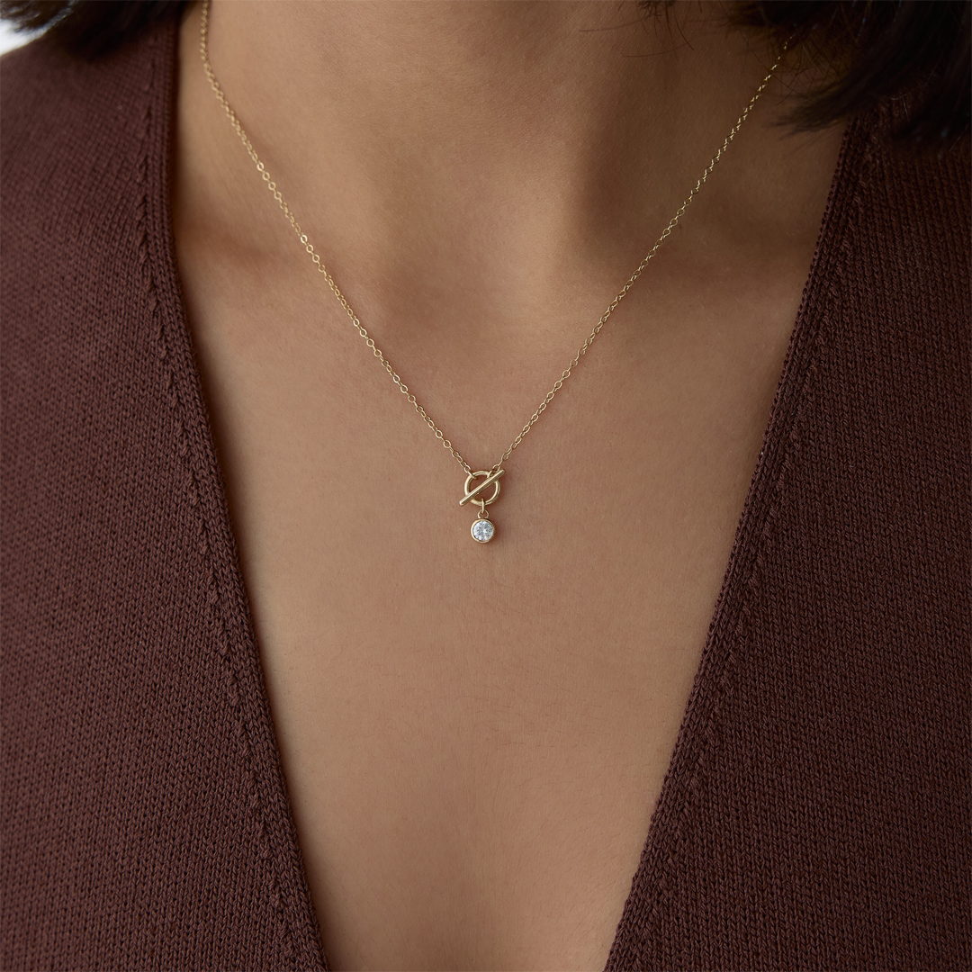 Circle Taşlı Kolye - 1