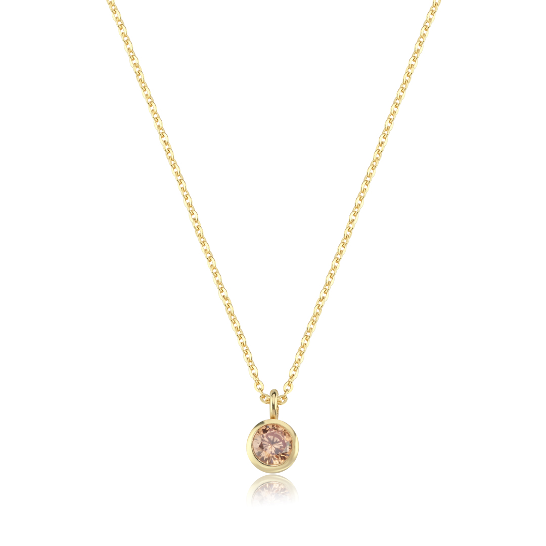 Citrine Doğum Taşı Kolye - 1