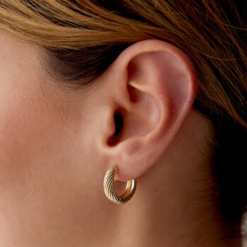 Çizgi Halka Küpe - Rayna