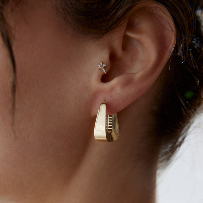 Concave U Küpe - Rayna