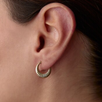 Croissant Halka Küpe - Dilmener