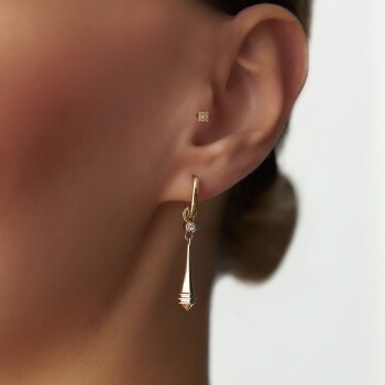 Çubuk Sallantılı Halka Küpe - Arax (1)