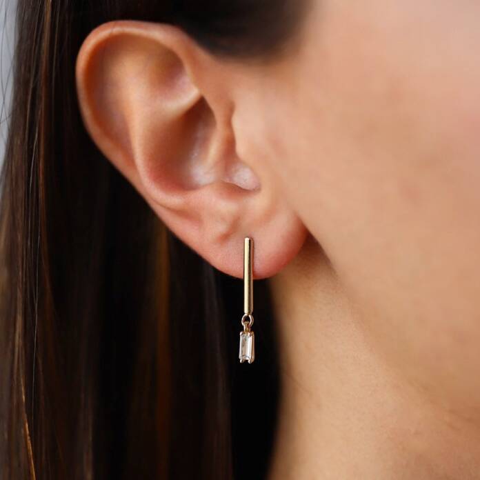 Çubuklu Baget Küpe - 1