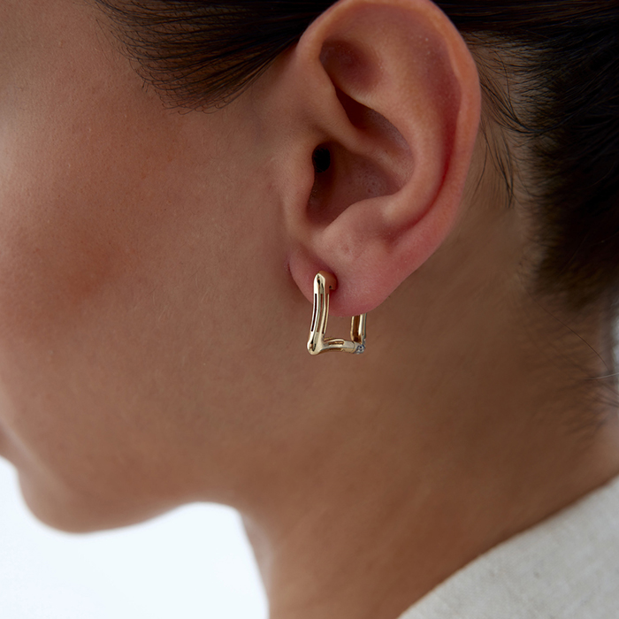 Dalga Square Küpe - Arax (1)