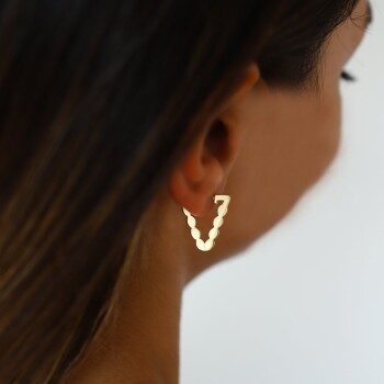 Dalga Üçgen Küpe - Arax