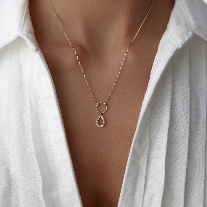 Damla Çember Kolye - Rayna