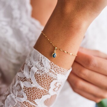 Damla Gözlü Boomerang Bileklik - Özçelik