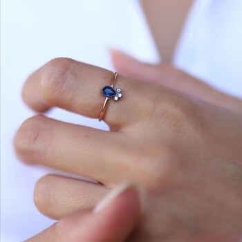 Damla Safir Yüzük - Rayna