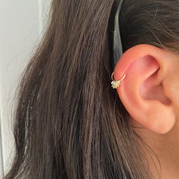 Damla Taş Motifli Helix Piercing - 2