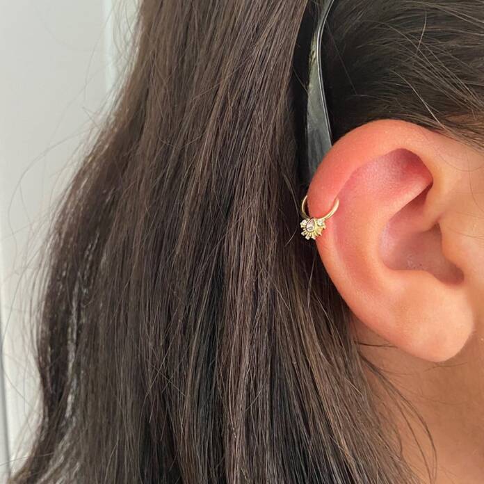 Damla Taş Motifli Helix Piercing - 2